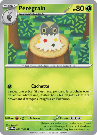 Image de la carte Pokemon Pérégrain 008/88