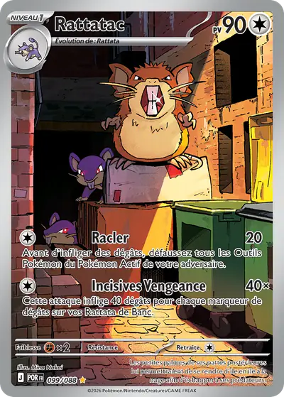 Image de la carte Pokemon Rattatac 099/88