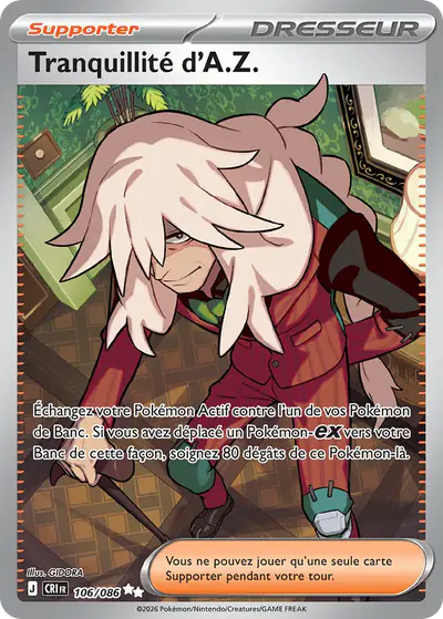 Image de la carte Pokemon Tranquillité d'A.Z. 106/86