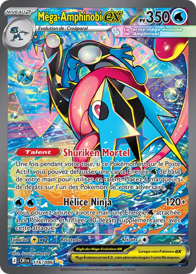 Image de la carte Pokemon Méga-Amphinobi ex 116/86