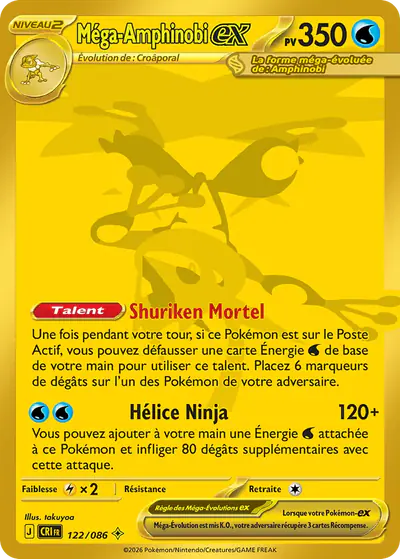 Image de la carte Pokemon Méga-Amphinobi ex 122/86