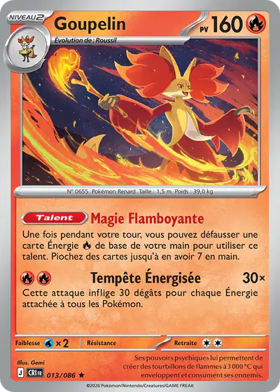 Image de la carte Pokemon Goupelin 013/86