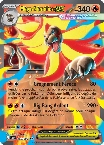 Image de la carte Pokemon Méga-Némélios ex 015/86