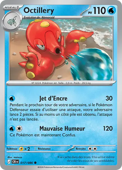 Image de la carte Pokemon Octillery 017/86