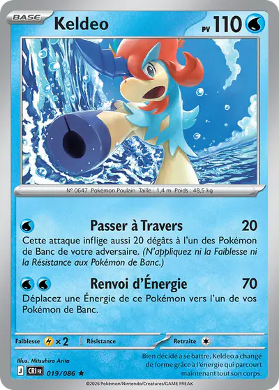 Image de la carte Pokemon Keldeo 019/86