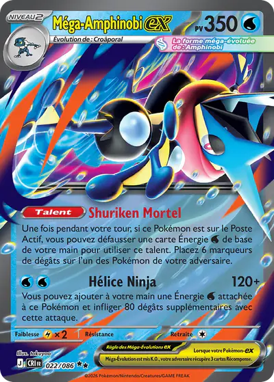 Image de la carte Pokemon Méga-Amphinobi ex 022/86