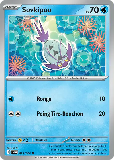 Image de la carte Pokemon Sovkipou 025/86