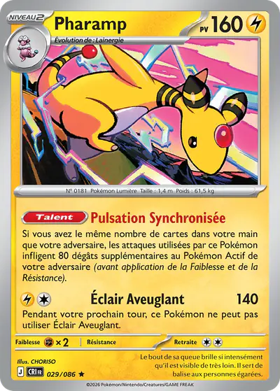 Image de la carte Pokemon Pharamp 029/86