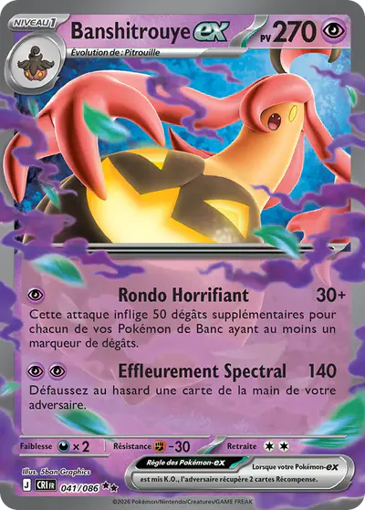 Image de la carte Pokemon Banshitrouye ex 041/86