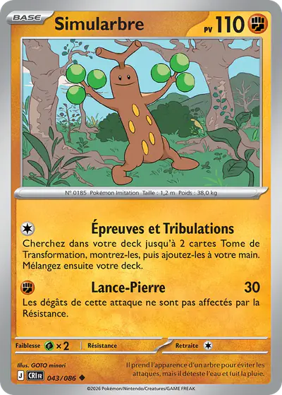 Image de la carte Pokemon Simularbre 043/86