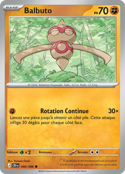 Image de la carte Pokemon Balbuto 046/86