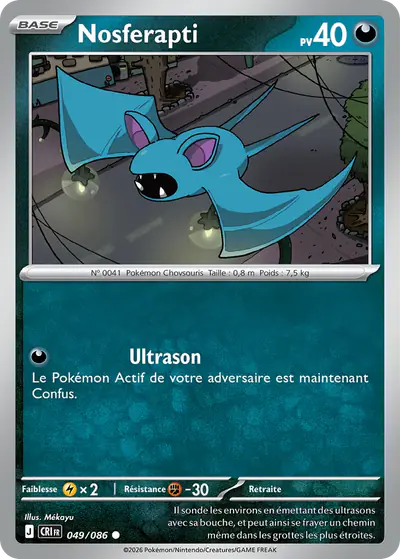 Image de la carte Pokemon Nosferapti 049/86