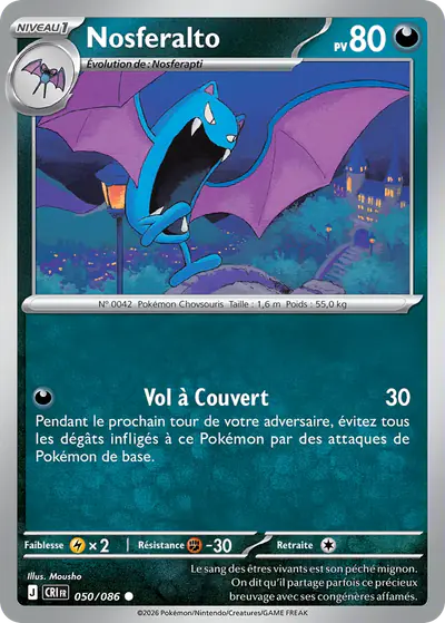 Image de la carte Pokemon Nosferalto 050/86