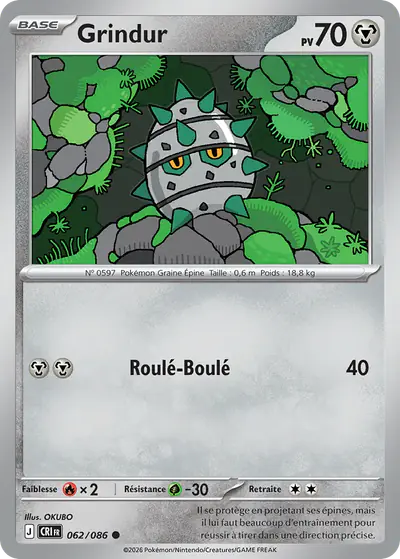 Image de la carte Pokemon Grindur 062/86
