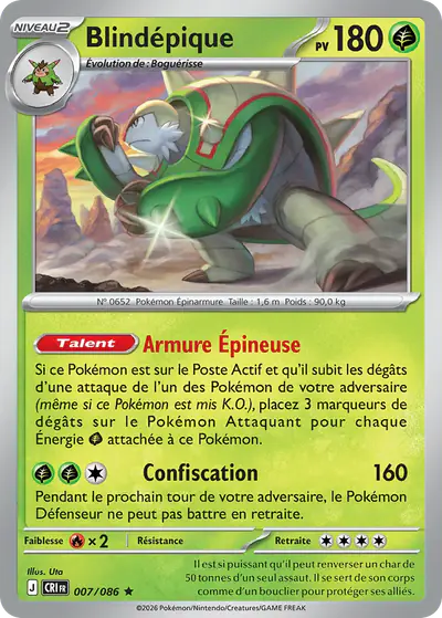 Image de la carte Pokemon Blindépique 007/86