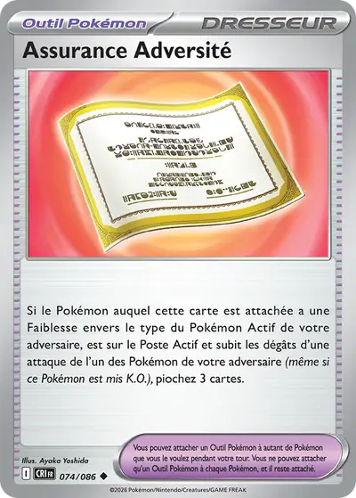 Image de la carte Pokemon Assurance Adversité 074/86