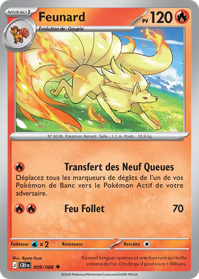 Image de la carte Pokemon Feunard 009/86