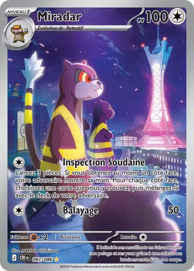 Image de la carte Pokemon Miradar 097/86