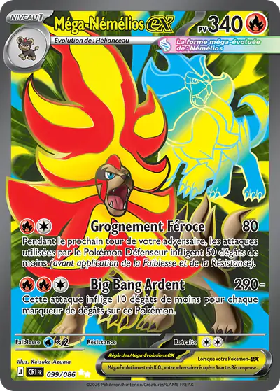 Image de la carte Pokemon Méga-Némélios ex 099/86