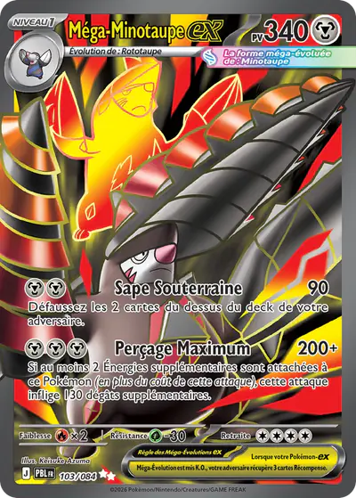 Image de la carte Pokemon Méga-Minotaupe ex 103/84