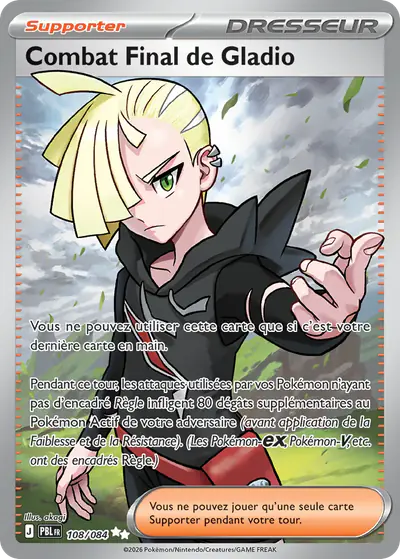 Image de la carte Pokemon Combat Final de Gladio 108/84