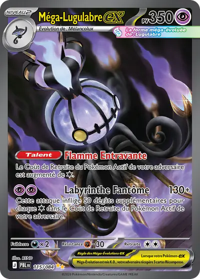 Image de la carte Pokemon Méga-Lugulabre ex 115/84