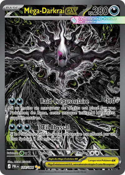 Image de la carte Pokemon Méga-Darkrai ex 116/84