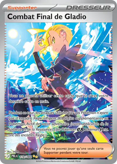 Image de la carte Pokemon Combat Final de Gladio 118/84