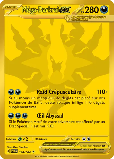 Image de la carte Pokemon Méga-Darkrai ex 120/84