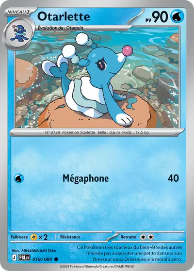 Image de la carte Pokemon Otarlette 019/84