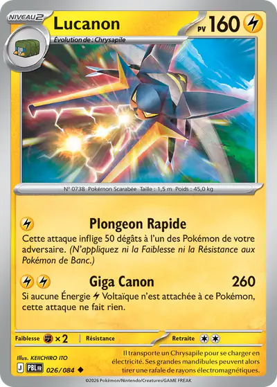 Image de la carte Pokemon Lucanon 026/84