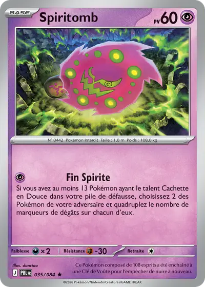 Image de la carte Pokemon Spiritomb 035/84