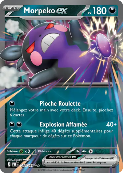 Image de la carte Pokemon Morpeko ex 055/84