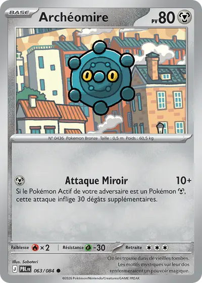 Image de la carte Pokemon Archéomire 063/84