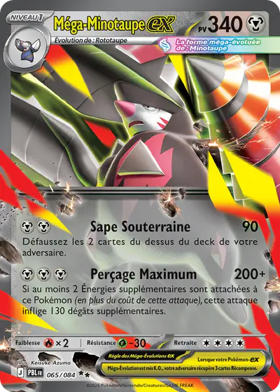 Image de la carte Pokemon Méga-Minotaupe ex 065/84