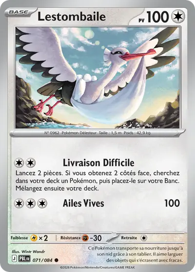 Image de la carte Pokemon Lestombaile 071/84