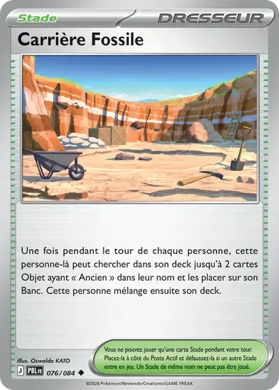 Image de la carte Pokemon Carrière Fossile 076/84