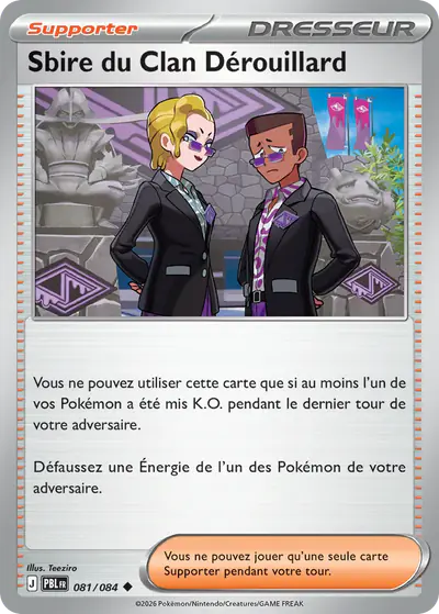 Image de la carte Pokemon Sbire du Clan Dérouillard 081/84