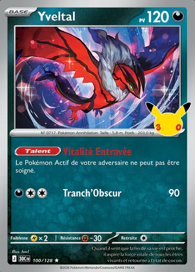 Image de la carte Pokemon Yveltal 100/128