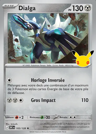 Image de la carte Pokemon Dialga 103/128