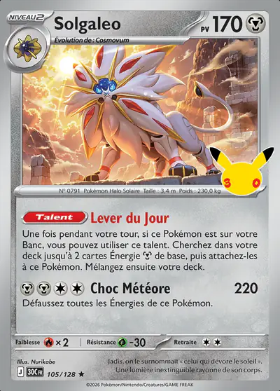 Image de la carte Pokemon Solgaleo 105/128
