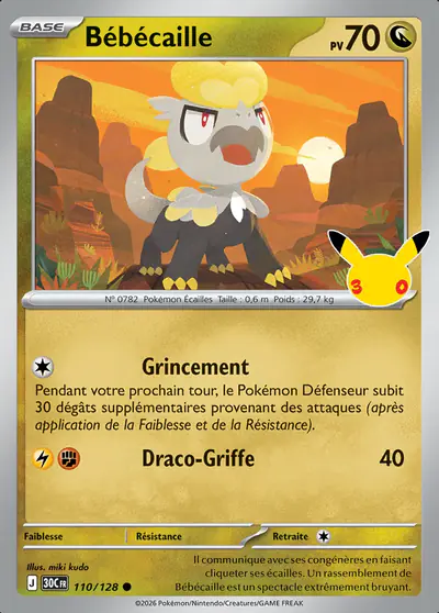 Image de la carte Pokemon Bébécaille 110/128