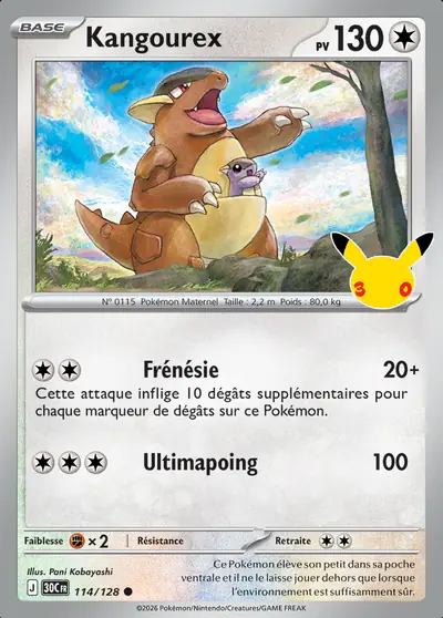 Image de la carte Pokemon Kangourex 114/128
