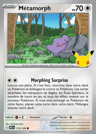 Image de la carte Pokemon Métamorph 115/128