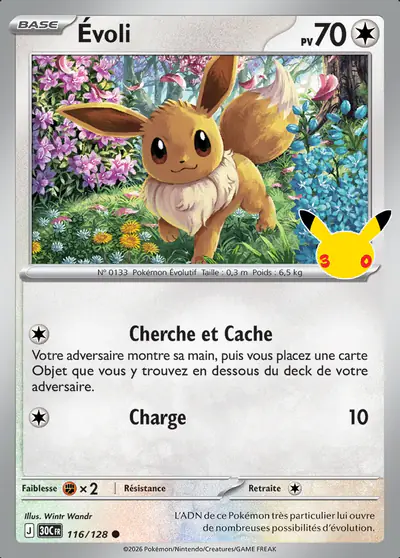 Image de la carte Pokemon Évoli 116/128
