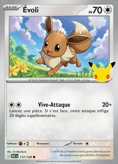 Image de la carte Pokemon Évoli 117/128