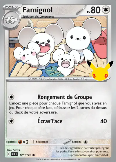 Image de la carte Pokemon Famignol 125/128