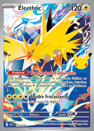 Image de la carte Pokemon Électhor 133/128