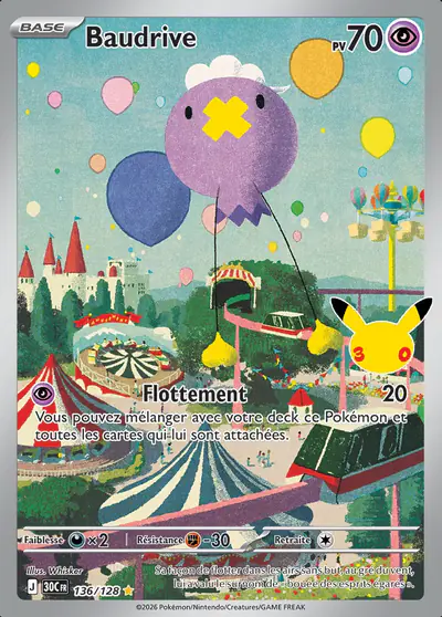 Image de la carte Pokemon Baudrive 136/128