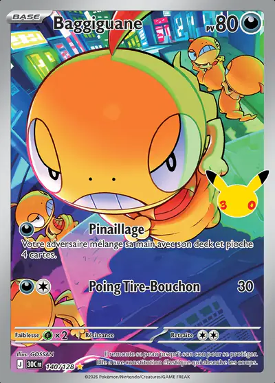 Image de la carte Pokemon Baggiguane 140/128